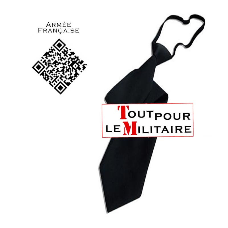 Cravate d'uniforme noire noeud tout fait Cravate d'uniforme noire noeud tout fait