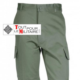 Pantalon de treillis satin KAKI zoom