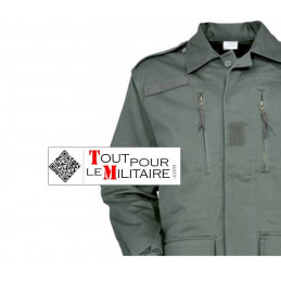 Veste de treillis satin KAKI zoom