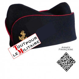 TDM Calot Troupes de Marine avec ancre métal dorée