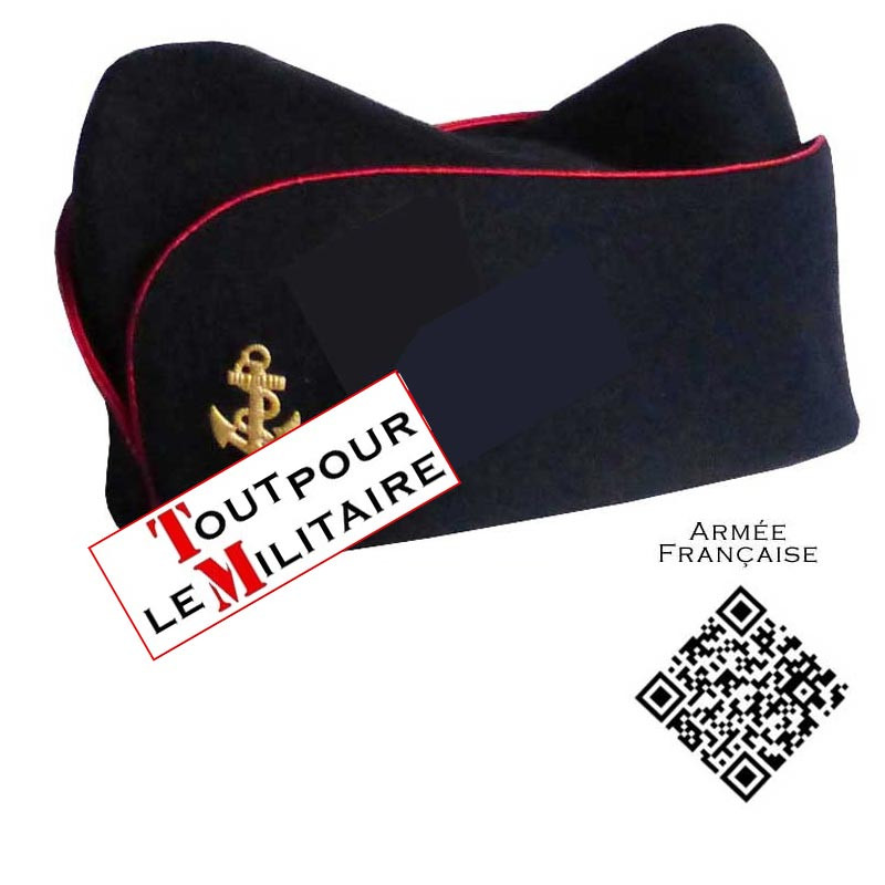 TDM Calot Troupes de Marine avec ancre métal dorée