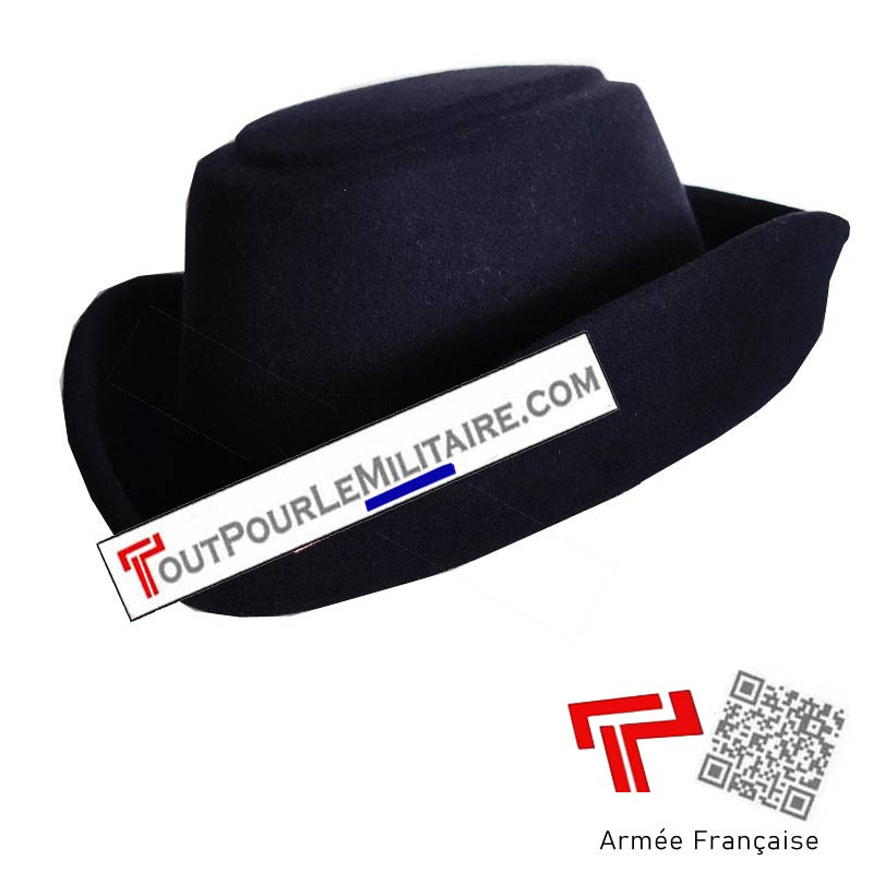 Tricorne Militaire bleu foncé sans coiffe