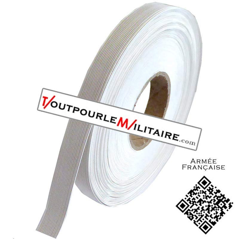 Trait ARGENT 12 mm POUR JUGULAIRE DE KEPI - prix pour une coupe de 50 cm