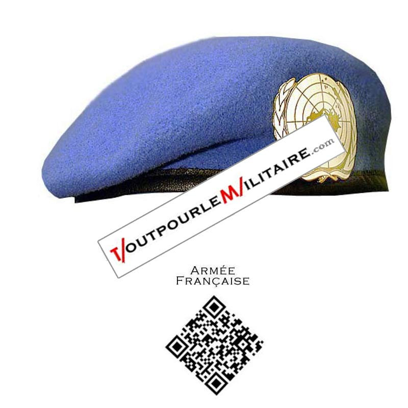 Béret militaire bleu Onu - livré avec insigne