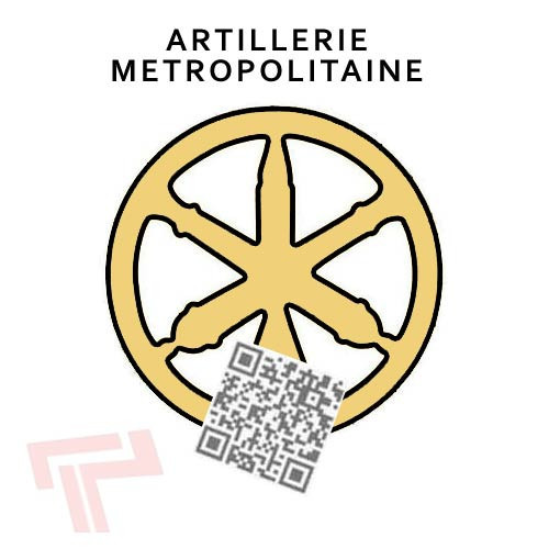 Militaires Artillerie métropolitaine, képis, galons, insignes