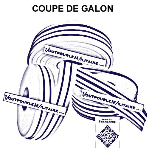 Galons militaires de grades à la coupe